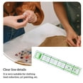 thumbnail image 2 of Becaristey Sewing Ruler Stitch Template Painting Clothing Measuring Tool 5x30cm Green 1Set, 2 of 6