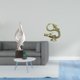 thumbnail image 2 of Estatua De Resina Abstracta, Figura Decorativa Para Casa, Oficina, Mesa De Centro, Dormitorio, Escultura De Recuerdo Para El Hogar, Decoración Del Año 2024, 2 of 8