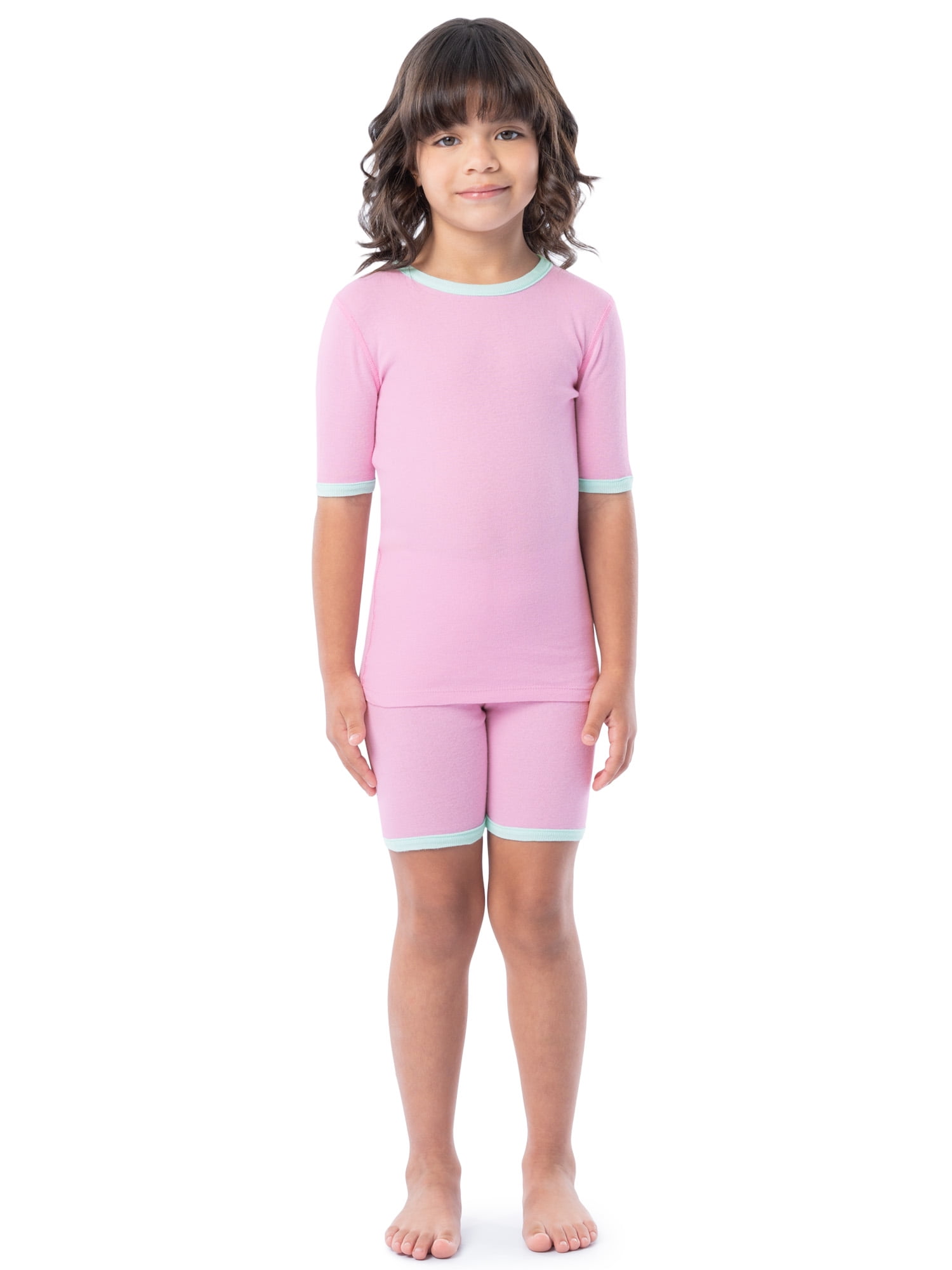 Fruit of the Loom Girl's Snug Fit 100% Cotton Pajama Sets, 4-Piece, Sizes 4-12