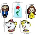 thumbnail image 2 of Beauty Silicone Focal Bead Set  12 Pc Mixed Pack Belle Chip Beast Bulk Wholesale Cartoon Movie Characters Keychain Making Kit Beaded Pen Freshie Hanger, 2 of 6