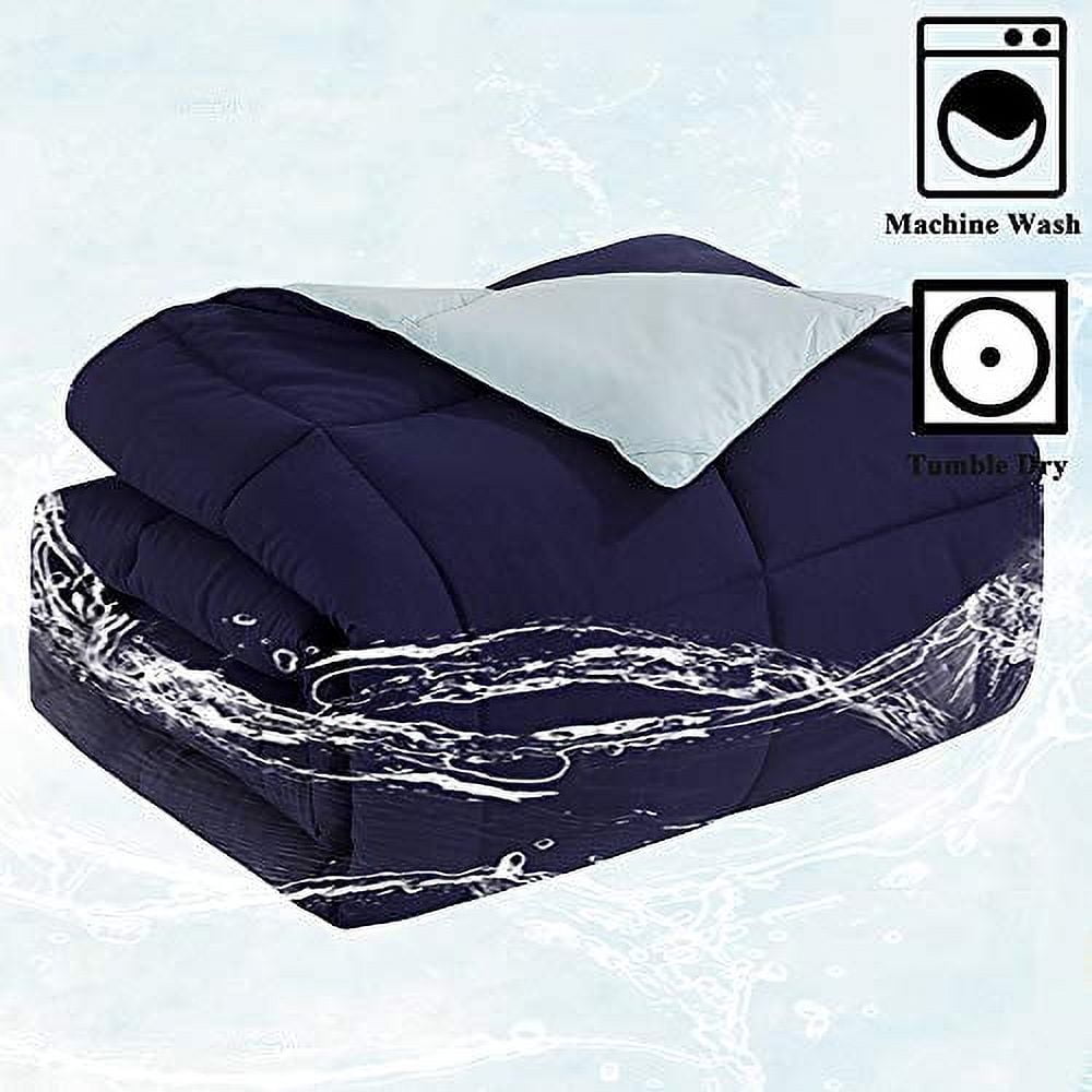 Homelike Moment Twin Comforter - Lightweight Blue Down Alternative Duvet Insert, All Season