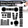 thumbnail image 1 of 8pcs Set Car Matte Black Worn Button Repair Kit Stickers For Touareg 2005-2010, 1 of 4