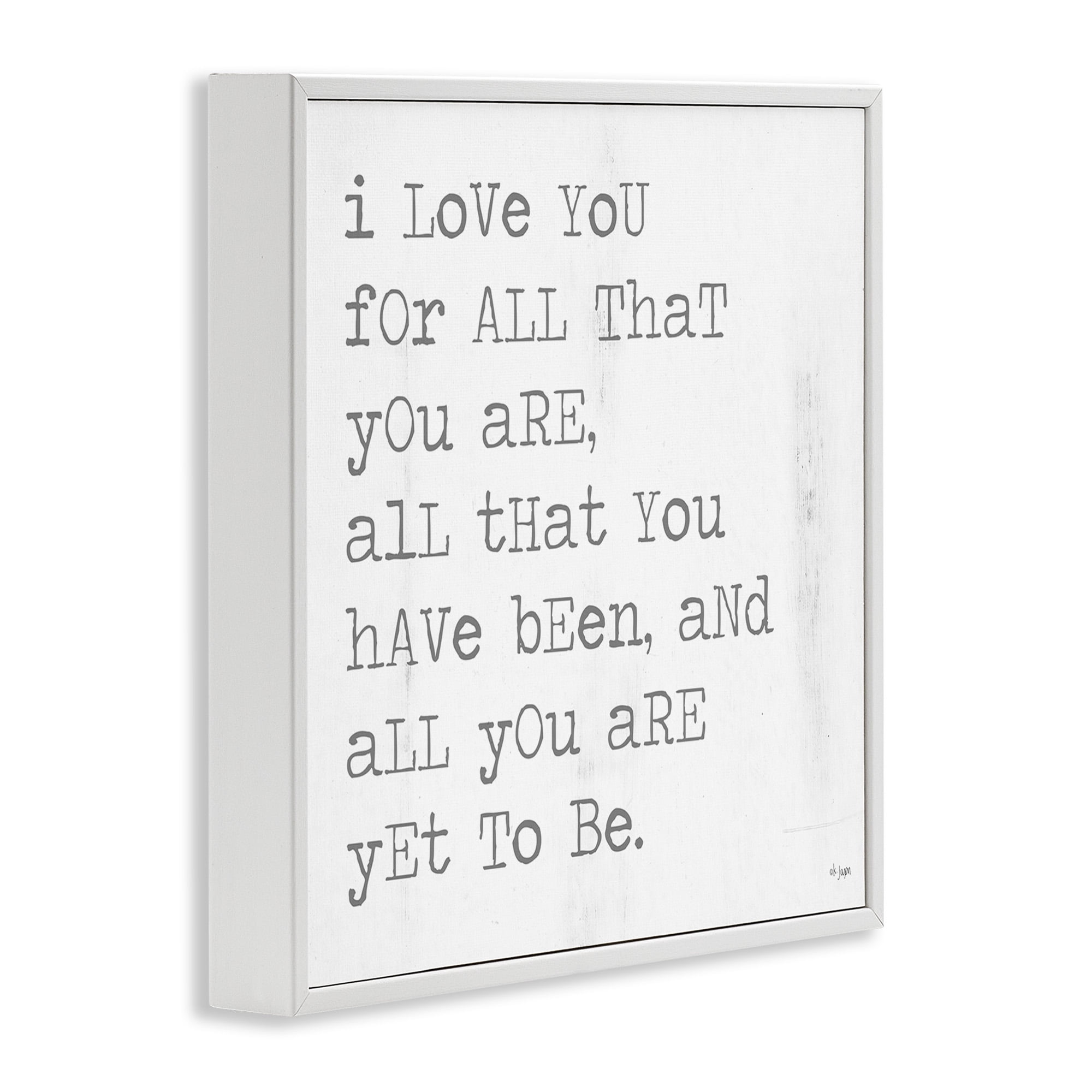 Stupell Industries Yet To Be Inspiring Phrase Typography Painting White Framed Art Print Wall Art, 24 x 24