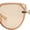 Peach - Beige, variant on Womens Rich 90s Designer Rimless Large Round Butterfly Plastic Fashion Sunglasses Beige - Brown