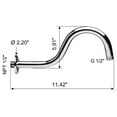 thumbnail image 2 of Nameeks Remer 342SUS Remer 11-1/2" Wall Mounted Shower Arm - Chrome, 2 of 2