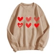 thumbnail image 3 of Qertyioot Chandail Cœur d'Amour Saint-Valentin, Imprimé Mode Femme Manches Longues Col Rond Blouse Ample, 3 of 3