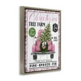 thumbnail image 4 of Stupell Industries Pink Christmas Tree Farm Holiday Painting Brown Floater Framed Canvas Art Prints Wall Art, 17 x 21, 4 of 10
