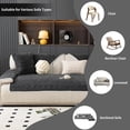 thumbnail image 7 of Solid Color Sofa Cover, Geometric Jacquard Plush Slipcover with Non-Slip Backing, Soft Washable Furniture Protector for Couch, Sectional, 7 of 7