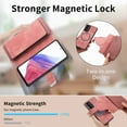 thumbnail image 2 of for Samsung Galaxy A55 Case Wallet, Detachable Magnetic 2-in-1 Wallet Flip Case for Women Men with RFID Blocking Card Slots Zipper Pocket Kickstand PU Leather Cover for Galaxy A55, Pink, 2 of 11