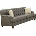 thumbnail image 2 of Contemporary Style 2pc Tufted Sofa Set Gray Linen Fabric Living Room Furniture, 2 of 3