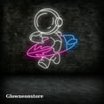 thumbnail image 3 of Glowneon Surf Astronaut Neon Sign, Surf Astronaut Led Light, Surf Neon Sign, Surfboard Astronaut, 3 of 4