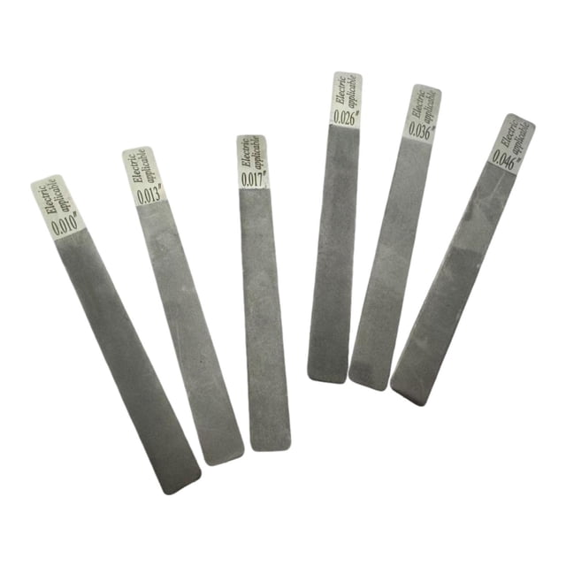 Milaget Ensemble de 6 Pcs de Fichiers à Écrous pour Guitare, Kit d'Outils de Réparation de Luthier Portable en Acier Inoxydable pour Pièces Électriques 10 à 46