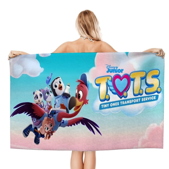T.O.T.S Beach Towel, 29x58 inches Oversized Microfiber, Soft, Quick Dry, Sand Free, Ideal for Bath, Pool, Travel, Gifts for Men, Boys, Teens