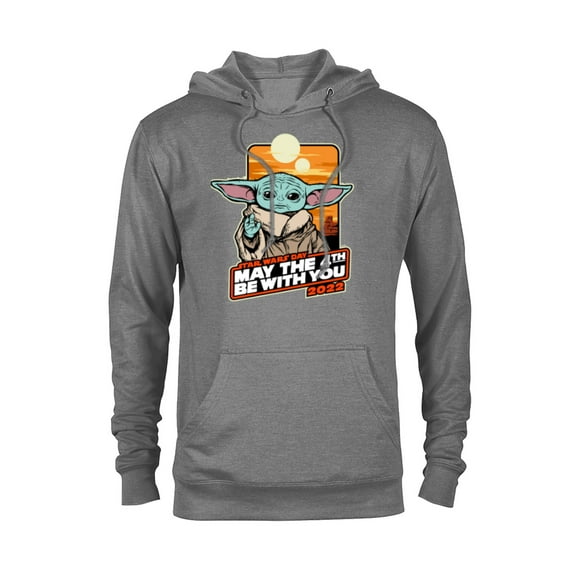 Star Wars Grogu May The 4th Be With You 2022 - Pullover Hoodie for Adults - Customized-Graphite Heather
