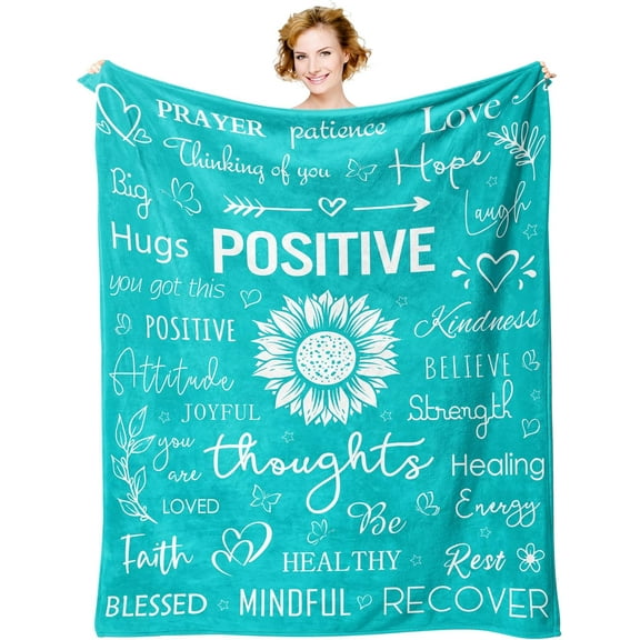 Get Well Soon Gifts for Women, Inspirational/Feel Better/Thinking of You/Encouragement/Surgery Recovery/Cancer Care Gifts for Women, Hug Healing Blanket Purple 60’’X50’’