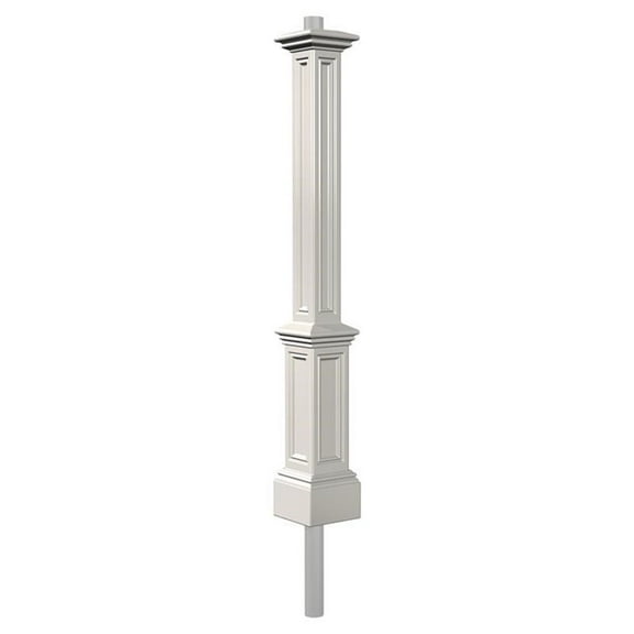 Maklaine Modern Traditional Plastic Lamp Post with Mount in White