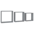thumbnail image 1 of Estantes de Cubo de Pared Casafoyer Gris MDF 3 piezas, 1 of 5