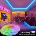 thumbnail image 2 of shiyou-70FT LED Strip Lights, Bluetooth RGB LED Lights with App and Remote Control, Music Sync Color Changing LED Lights for Bedroom, Ceiling, Kitchen, Party, Home Decoration, 2 of 4