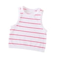 thumbnail image 3 of Bxsruta Women's Ribbed Striped Crop Tank Top Sleeveless Crew Neck Casual Workout Top, 3 of 8