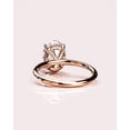 thumbnail image 4 of Cora Jewellery 1.5CT Delicate Oval Moissanite Hidden Halo Engagement Ring For Women, 18K Rose Gold, 4 of 8