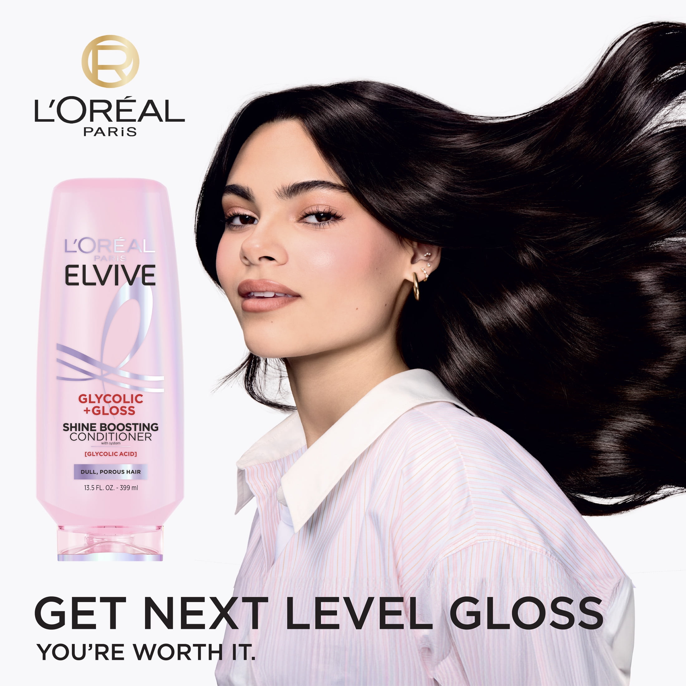 L'Oreal Paris Glycolic Gloss Shine Enhancing Conditioner, 13.5 fl oz