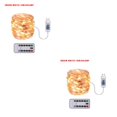 thumbnail image 4 of Billuyoard USB LED Home Office Garden Impermeable Control remoto Temporizador Lámpara String 10m 100LEDs Blanco cálido Blanco cálido 10m 2piezas Billuyoard CBP144875, 4 of 6