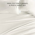 thumbnail image 3 of 100% Cotton Flannel Bed Sheets Set for Full Size Bedding in Ivory by Comfort Canopy, 3 of 15