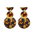 thumbnail image 1 of fastboy Acetate Sheet Geometry Circular Long Section Retro Mixed Style Earrings Ear Studs Earrings, 1 of 9