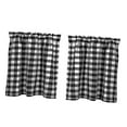 thumbnail image 5 of Window Tiers Curtains Valances for Kitchen Lattice Top Half Curtain Tier 74x61cm 2 Panle, 5 of 10