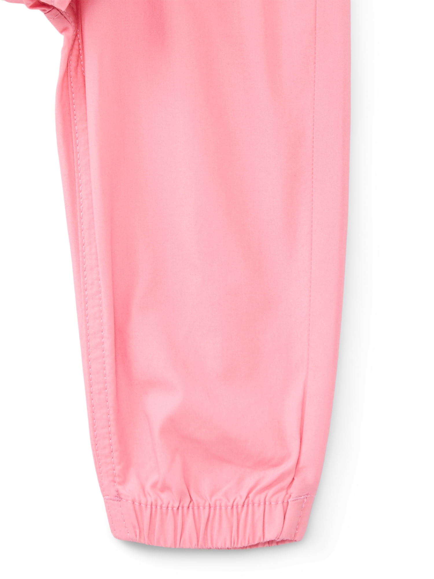 Wonder Nation Baby Girls Woven Cotton Jogger Pants, Sizes Newborn-24M