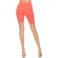 thumbnail image 3 of MOA COLLECTION Women's Casual Slim Fit High Waist Comfy Stretch Elastic Waistband Biker Shorts, 3 of 5