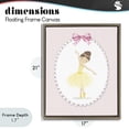 thumbnail image 4 of Stupell Industries Eclectic Dainty Dance on Stripes Brown Floating Frame Canvas Art, 17 x 21, by Christine Simpson Art, 4 of 8