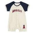 thumbnail image 2 of Infant  White Los Angeles Angels Slide Run Raglan Coveralls, 2 of 3