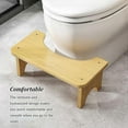 thumbnail image 2 of 1/2 Bamboo Toilet Stool Non Slide Poop Seat Old People Potty Squat, 2 of 4