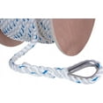 thumbnail image 2 of Seachoice Boat Anchor Line Rope, 3-Strand Twisted, Nylon, White/Blue, 5/8 In. X 200 Ft., 2 of 4