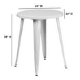 thumbnail image 4 of Flash Furniture Commercial Grade 24" Round White Metal Indoor-Outdoor Table, 4 of 4