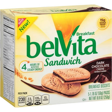Nabisco belVita Breakfast Sandwich Dark Chocolate Creme - 5 CT