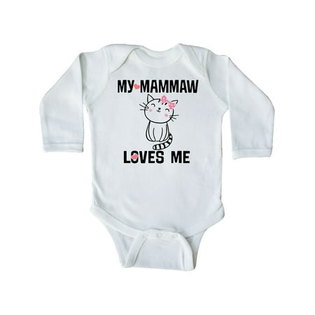 

Inktastic Mammaw Loves Me Girls Gift Baby Girl Long Sleeve Bodysuit