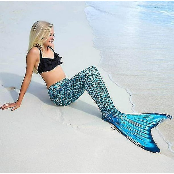 Niña Cola Sirena Para Nadar Rosa 108 Cm Cola De Sirena