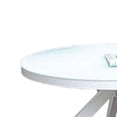 thumbnail image 2 of Saltoro Sherpi Aluminum Round Top Coffee Table Angled Flared Legs, White, 2 of 5