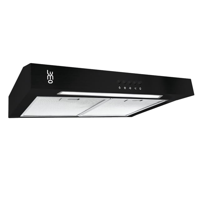 Campana Cocina Extractora De Pared 50 Cm Acero Inox Luz Led negro 50 cm