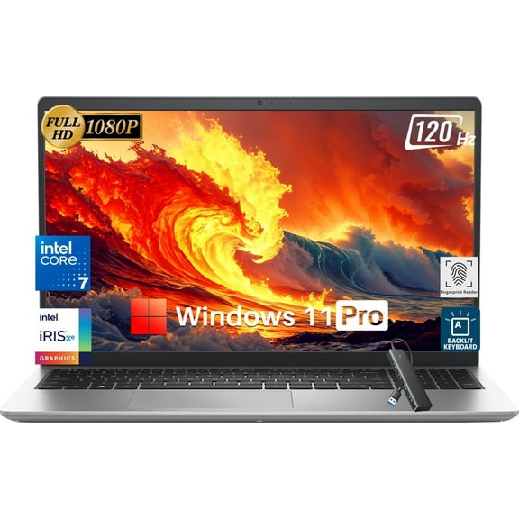 Dell Inspiron 15 3530 Business Laptop, 15.6" FHD Display, Intel 10-Core i7-1355U(Up to 5.0 GHz), Intel Iris Xe GPU, 32 GB RAM, 1 TB SSD, WiFi 6, Backlit KB, Fingerprint, Lifetime Office & Win 11 Pro