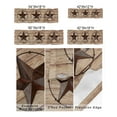 thumbnail image 3 of Kitchen Cafe Valance Curtain for Small Windows,Rustic Western Country Star Vintage Wooden Plank Rod Pocket Short Valances Wood Grain Window Treatment Panel for Living Room/Bedroom/Bathroom,42x18in, 3 of 9