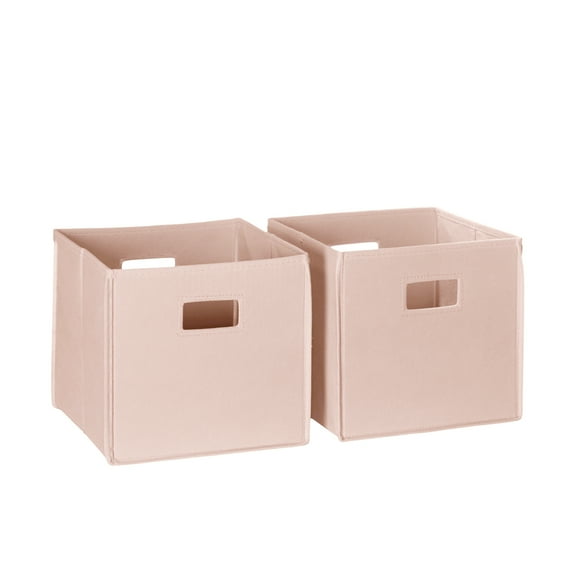Kids Two Piece Folding Storage Bin - Soft Pink