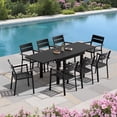 thumbnail image 6 of Pellebant Expandable Aluminum Outdoor Patio Dining Table for 6-8, Extendable 41" to 83", Weather-Resistant, 6 of 7