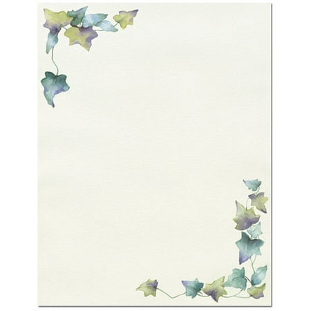 Border Letterhead Paper - Great Papers 9730016 Painted Border Letterhead - 80 Sheets/Pack
