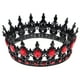 thumbnail image 1 of Coronas barrocas, corona de reina, tiara gótica, coronas de cristal, tiara de princesa, tiara vintage para mujeres y niñas, fiesta de disfraces de Halloween, graduación, negro y rojo, 1 of 5