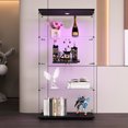 thumbnail image 3 of Glass Display Shelving | 4 Shelves, LED Lights, Easy to Set Up | Tempered Glass Material | Protect Collectibles from Dust, 3 of 6