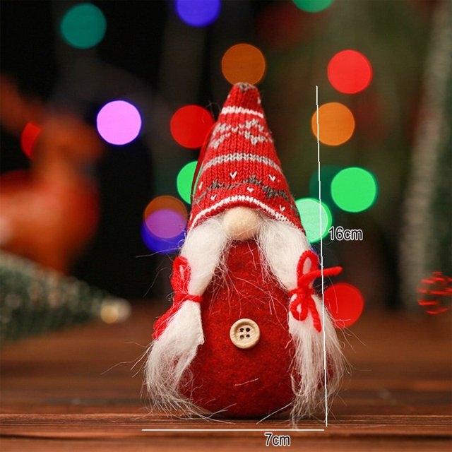 Muñeco de Gnomo de Navidad sin rostro, adorno colgante para árbol de Navidad, decoración para el hogar, regalos, adornos, suministros para fiestas