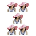 thumbnail image 3 of Maytalsory 1/2/3/5 Stylish Women Sun Hat With Bowknot Effective Sun Protection And Easy To pink 5PCS, 3 of 6